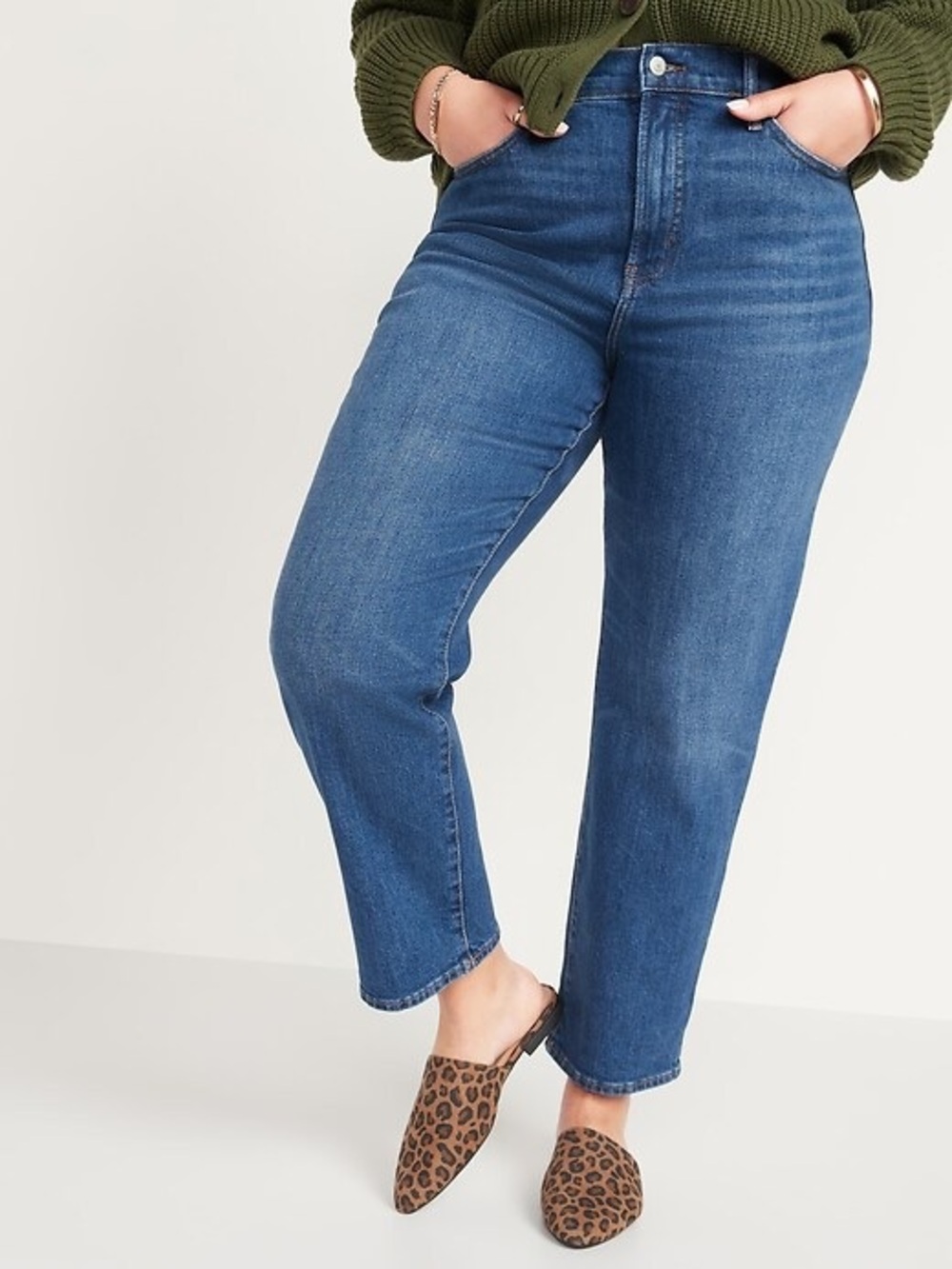 Old Navy Mid Blue High-Rise Ankle Jeans
